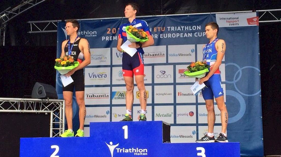 Het podium bij de heren