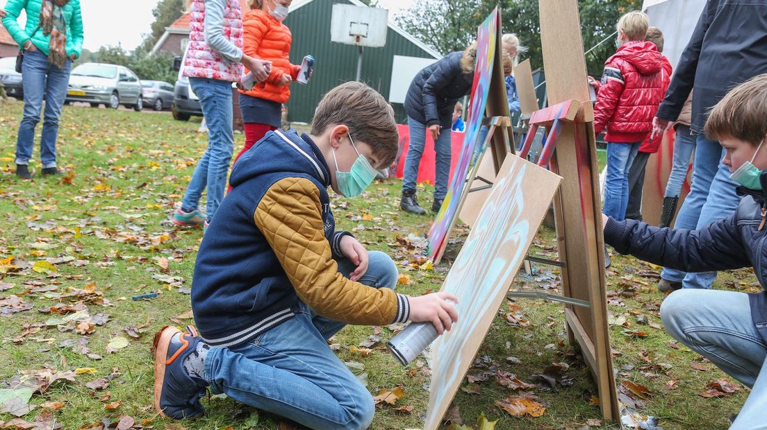 Graffiti workshop voor kinderen in Wierden