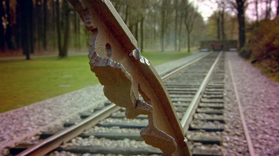 Het gekrulde treinspoor op Kamp Westerbork
