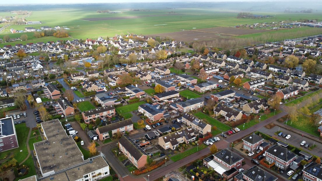 De wijk in Ten Boer waar de vier huizenblokken staan die 'vergeten' worden