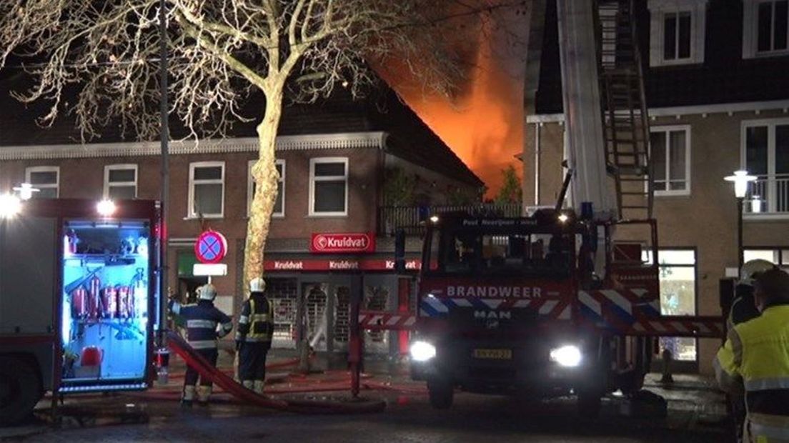 Brand na de plofkraak
