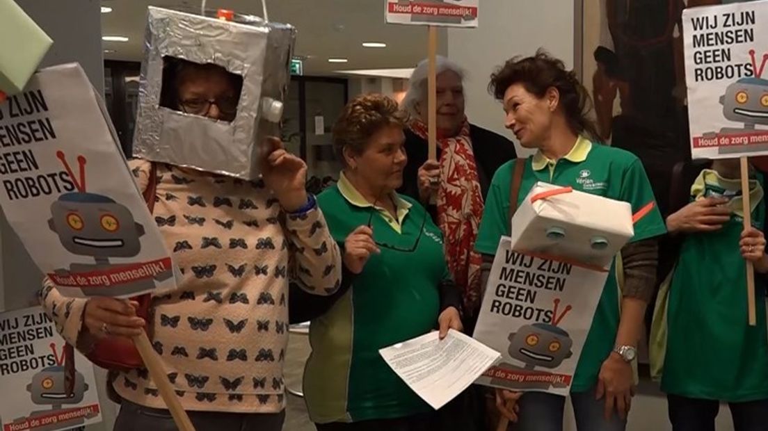 Acties in februari dit jaar tegen bezuinigingen Vérian.