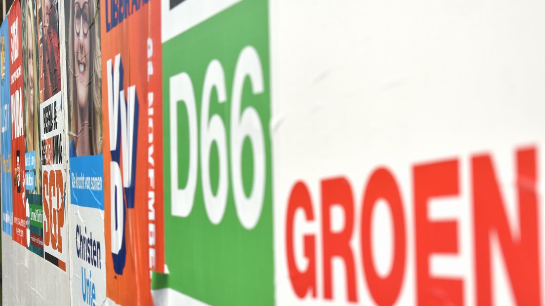 Affiches van politieke partijen in Vijfheerenlanden