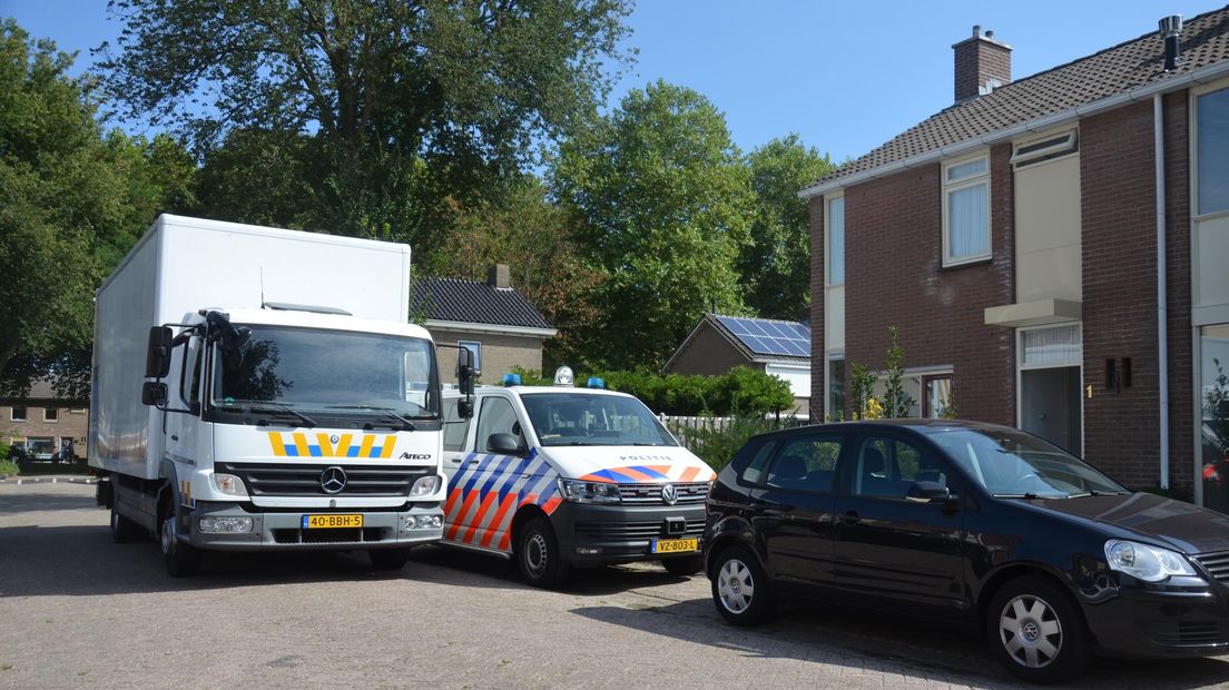 Begin september werd in deze woning een hennepkwekerij aangetroffen (Rechten: Persburea Meter)