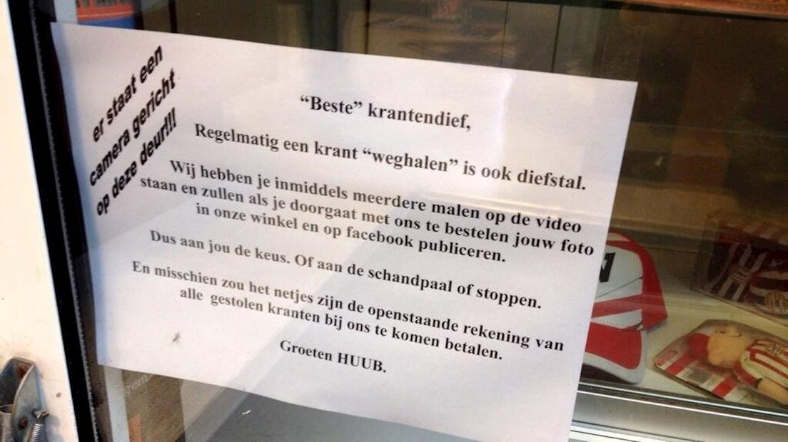 Ondernemer waarschuwt krantendief