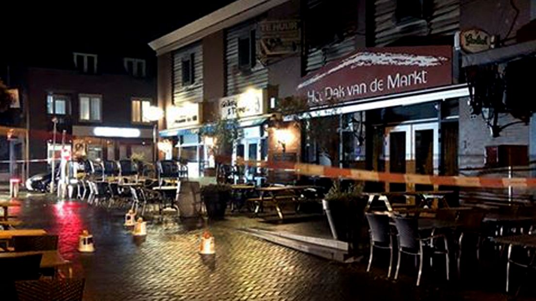 Café Het dak van de Markt vannacht.