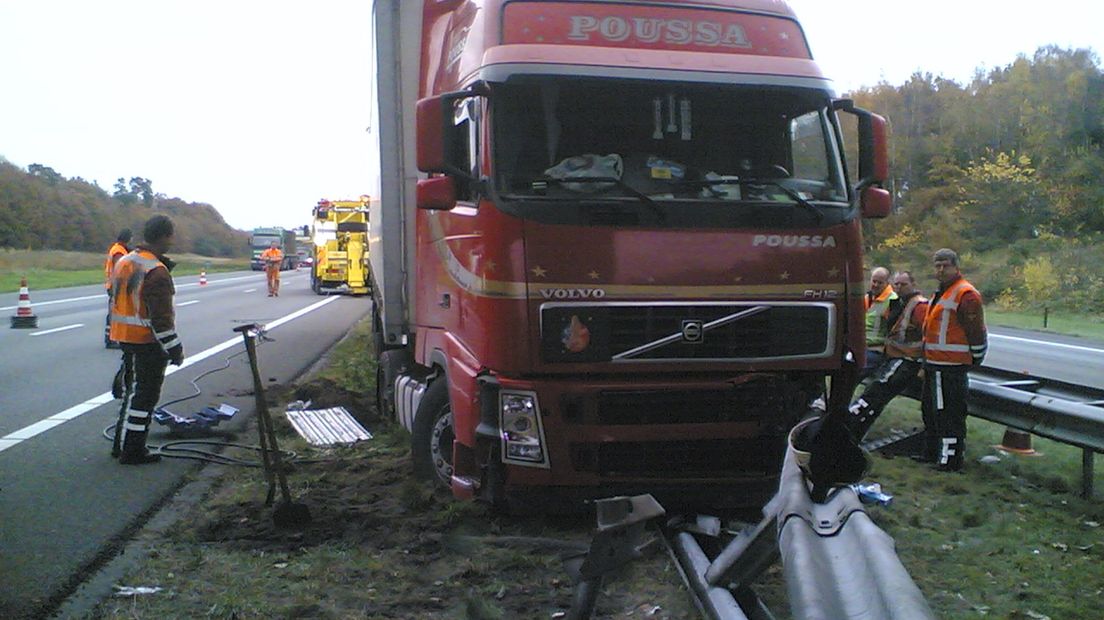 Ongeval met truck op A1
