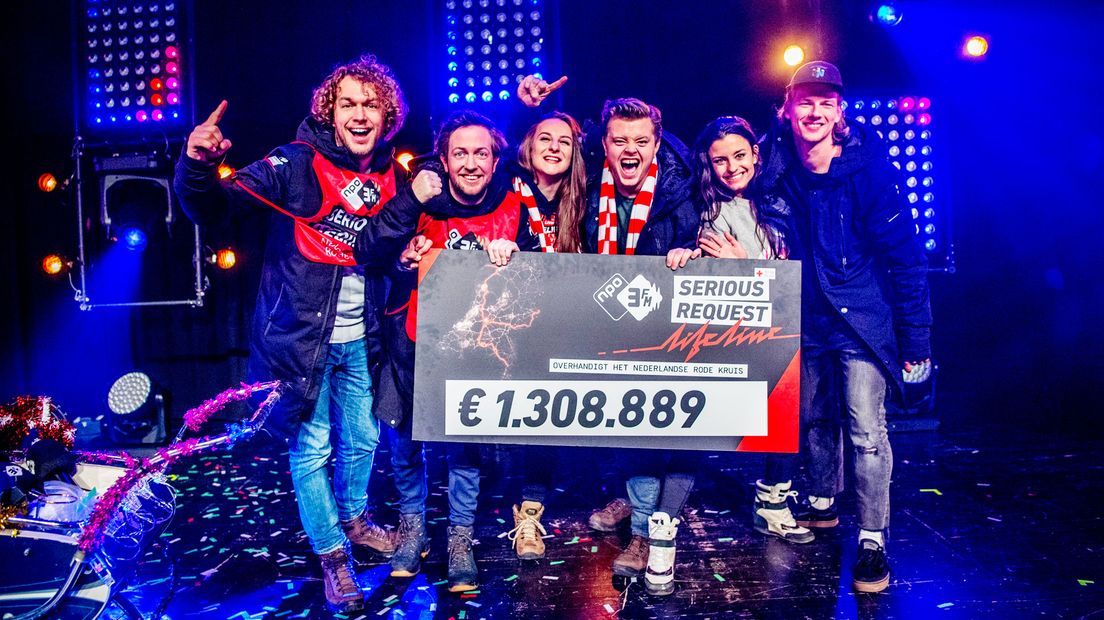 3FM haalde dit jaar 1,3 miljoen euro op met Serious Request