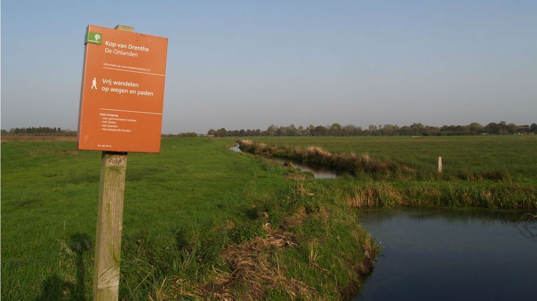De Onlanden ligt tussen het Paterswoldsemeer en het Leekstermeer in (Rechten: RTV Drenthe/Marike Goossens)
