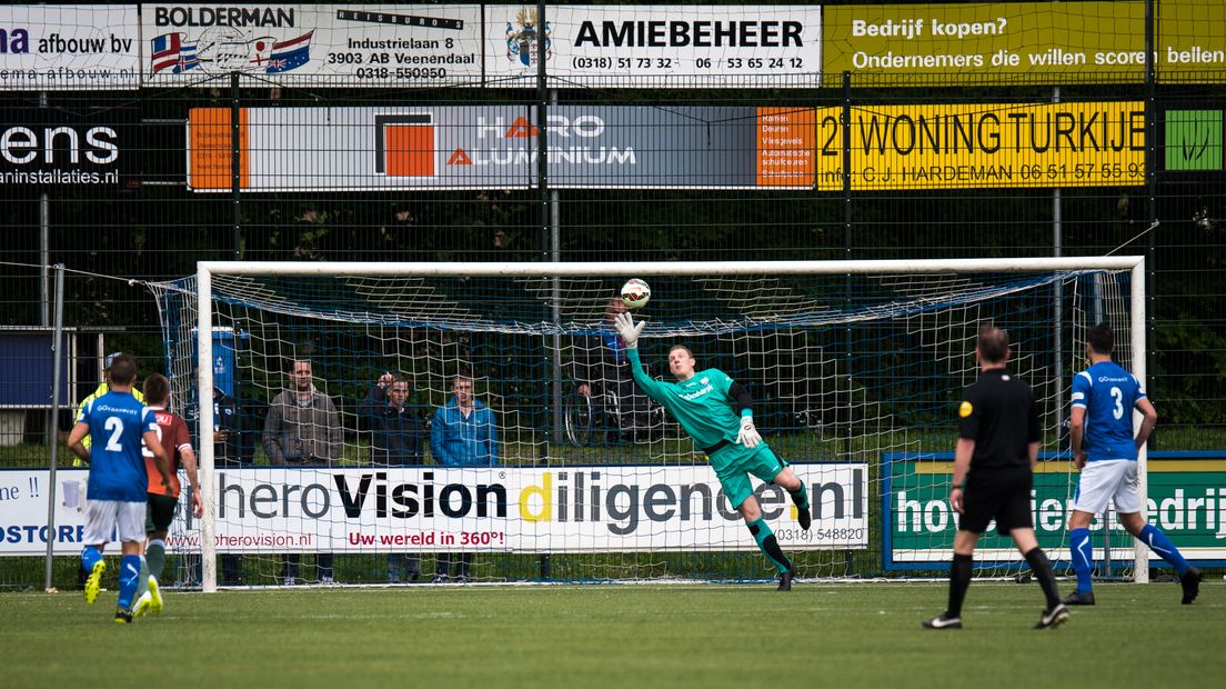 Doelman Johan Jansen ging niet vrijuit bij de 0-1