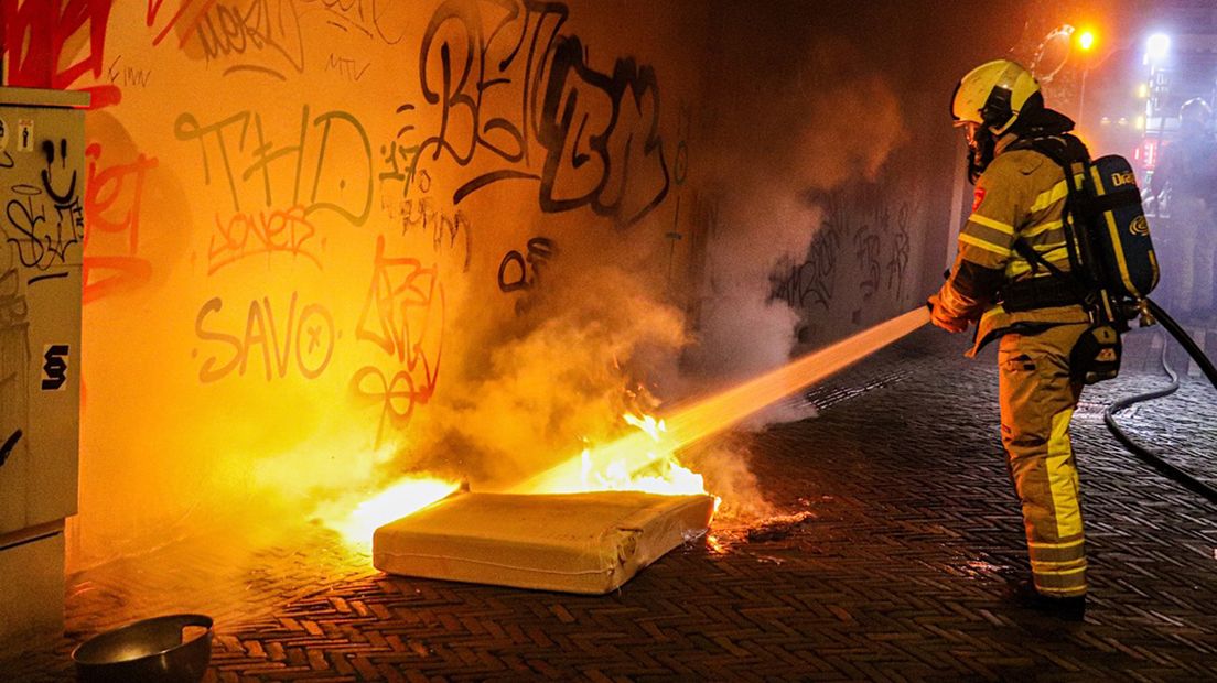 De brandweer was snel ter plaatse.