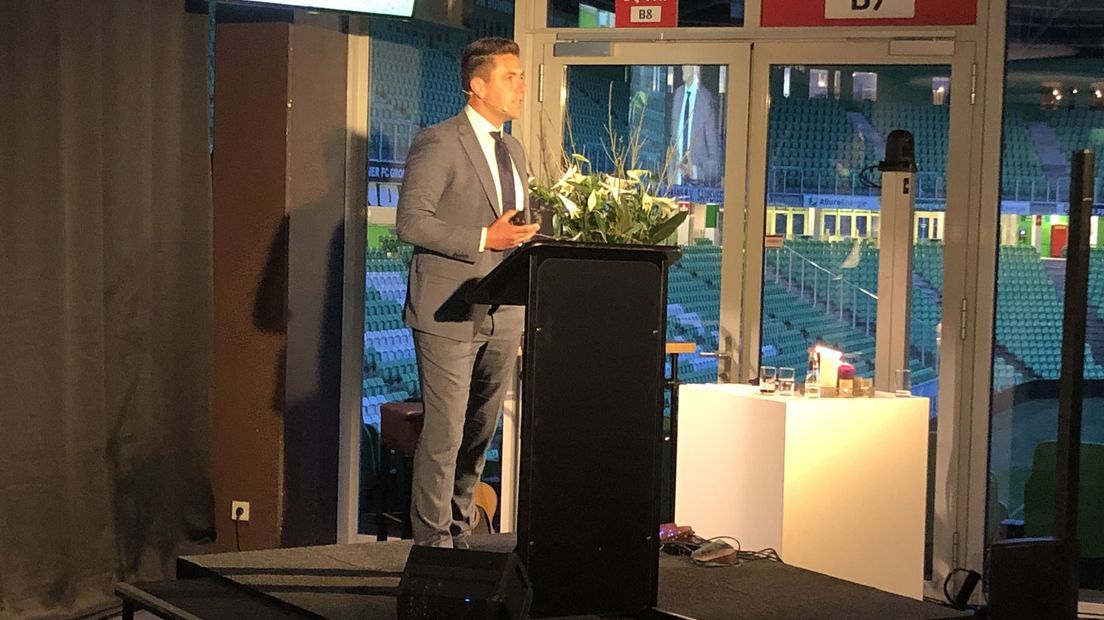 Wouter Gudde tijdens zijn nieuwjaarstoespraak