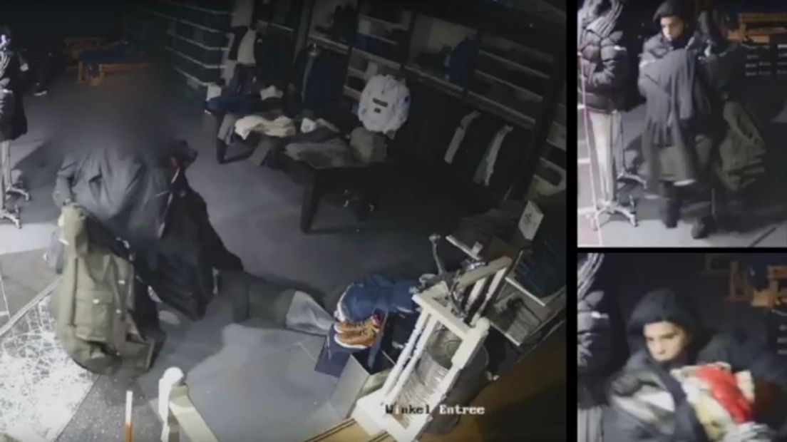 Ramkraak in een kledingwinkel in Emmen (Rechten: Politie Noord-Nederland)