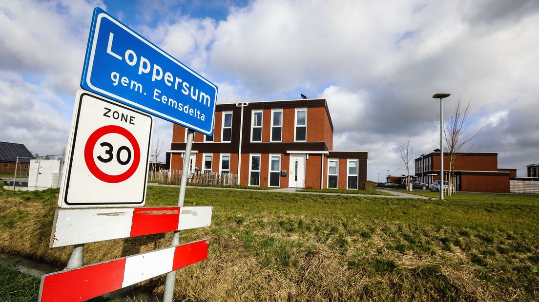 De bebouwde kom van Loppersum