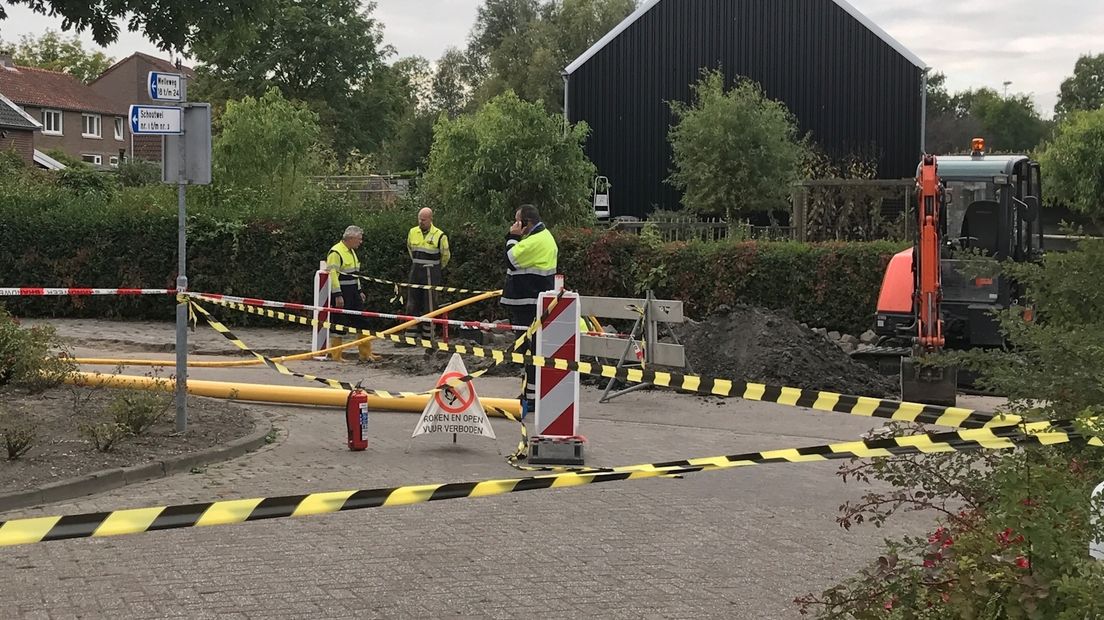 Groot gaslek door werkzaamheden Dreischor
