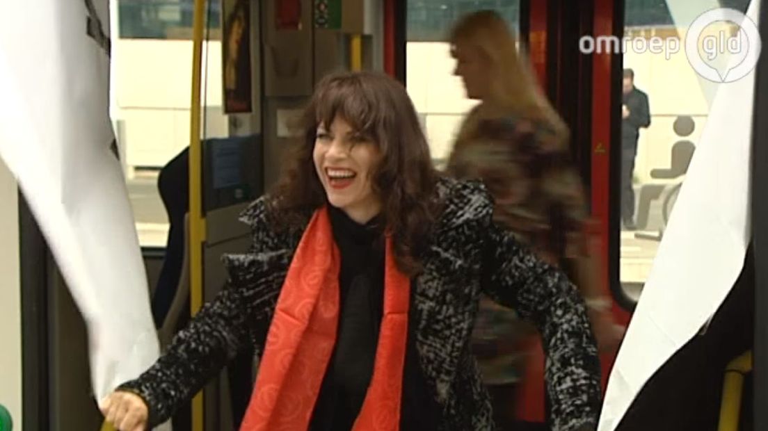 Ellen ten Damme in haar trein