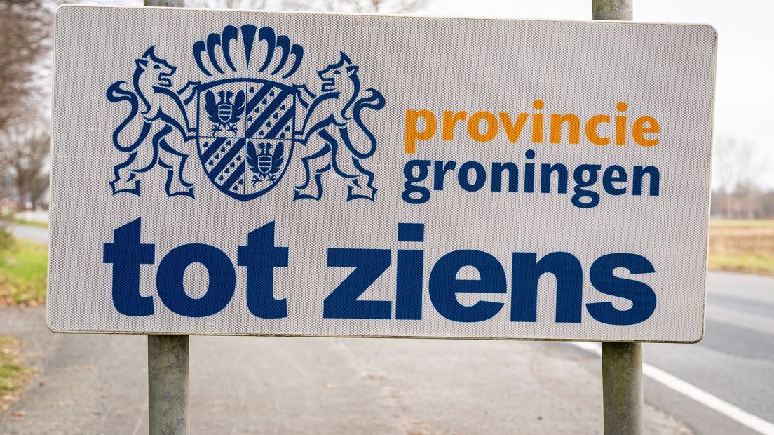 Het bord dat je ziet als je de provincie Groningen verlaat