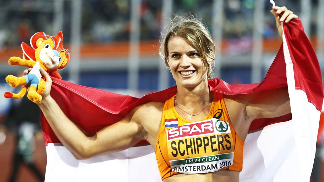 De Utrechtse Dafne Schippers op het EK Atletiek.
