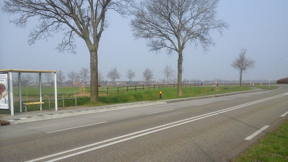 Eén van de bushokjes in de provincie Groningen.