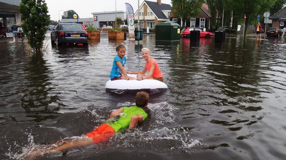Wateroverlast in Overijssel, afgelopen zaterdag