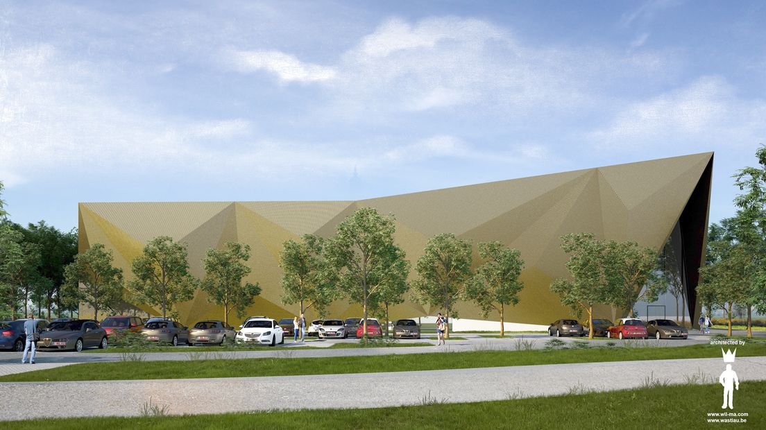 Impressie van het nieuwe muntgebouw in Houten.
