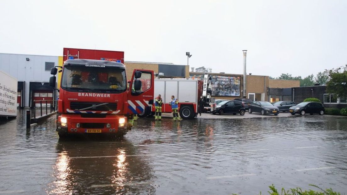 Wateroverlast in Geldermalsen.
