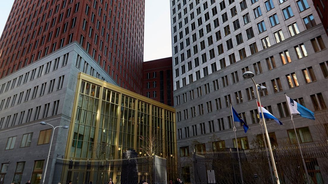 Exterieur van het ministerie van Justitie aan de Turfmarkt