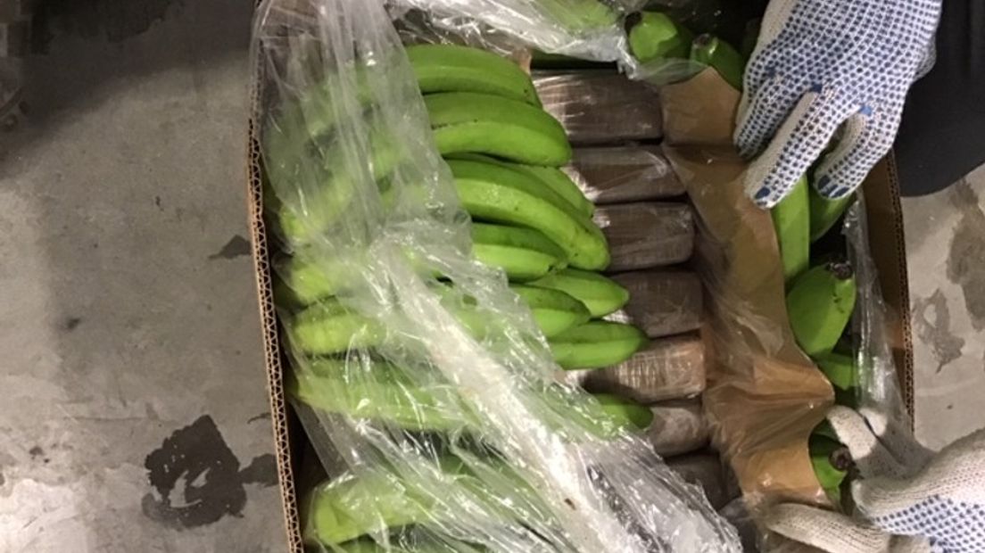 Drugsvondst tussen bananen
