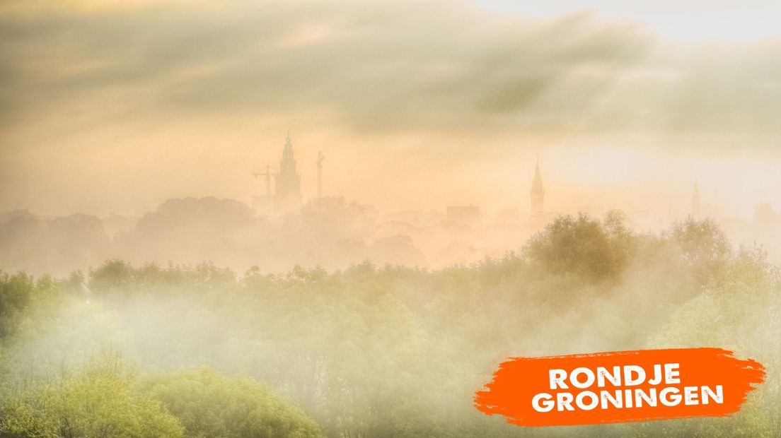 Groningen in de mist