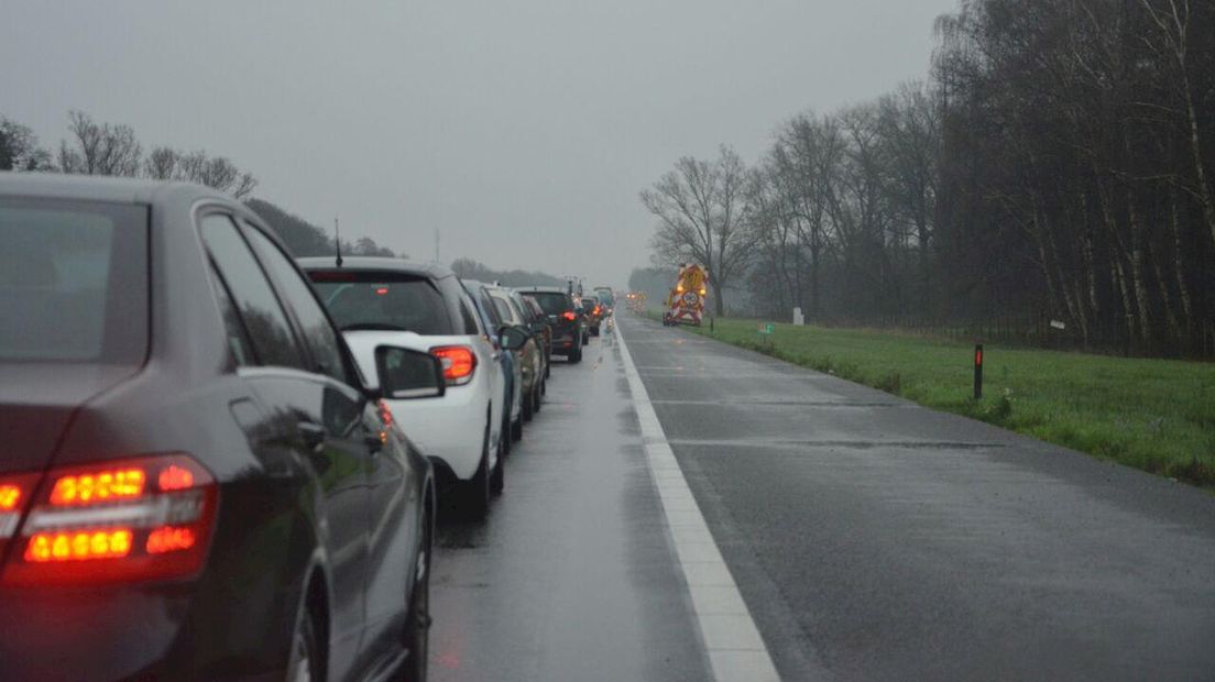 File op A1 door ongeval