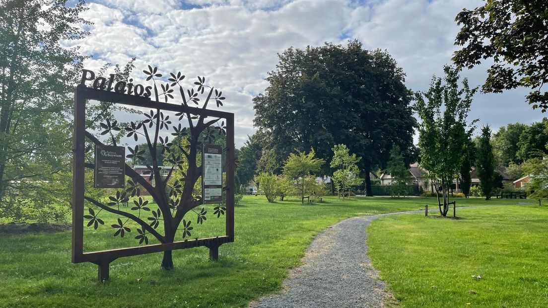 Het deel van het bomenpark dat al klaar is
