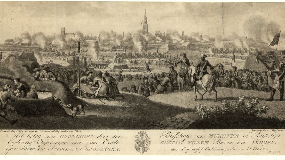Prent over de strijd in de zomer van 1672