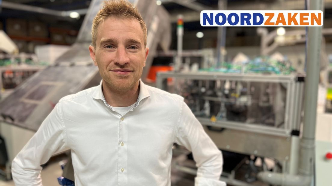 Martin Tillema in de bedrijfshal waar ze afbreekbaar schuim maken