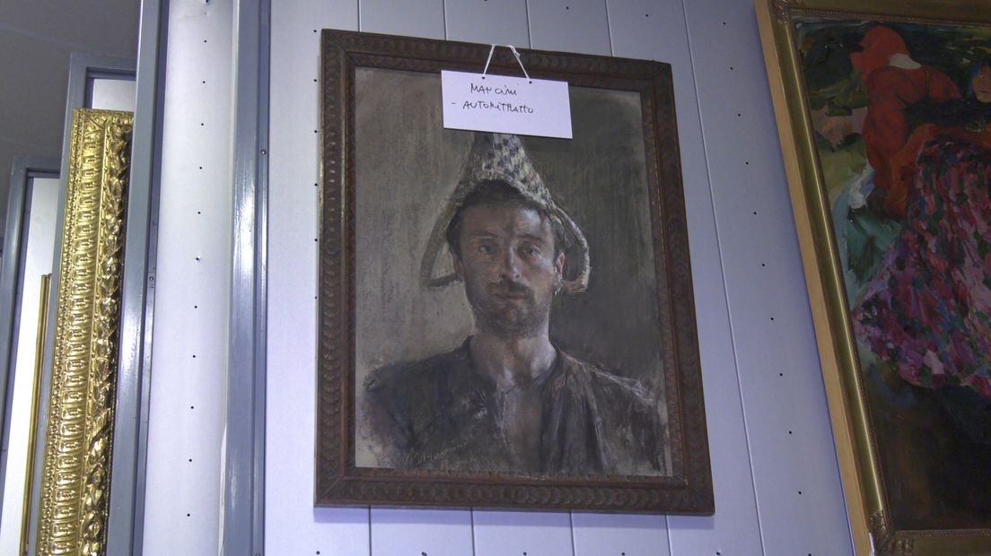 Zelfportret van Antonio Mancini, genaamd Autoritratto (Rechten: RTV Drenthe / Annelies Hemeltjen)