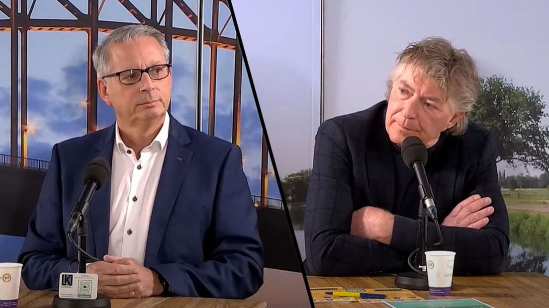 Ten Westeneind (l) en Bakker (r) botsten met elkaar in het gemeenteraadsdebat.