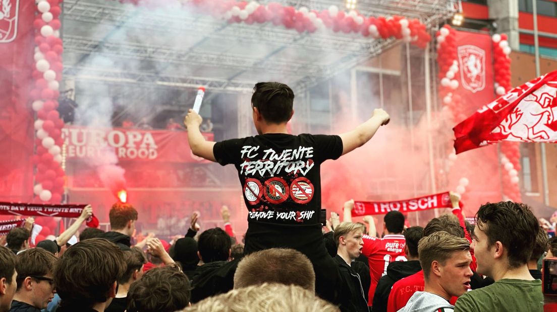 FC Twente wordt gehuldigd bij De Grolsch Veste
