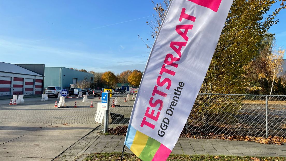 De testlocatie van de GGD in Meppel