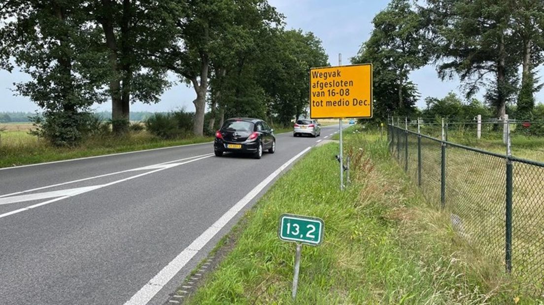N373 maanden afgesloten wegens aanleg verkeersbrug