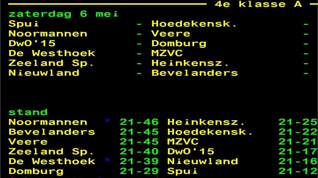 standen amateurvoetbal