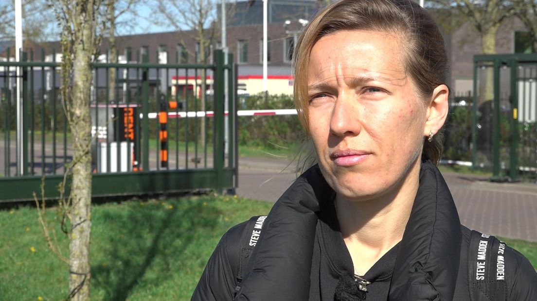 Katya Filatova voor de opvang in Ter Apel