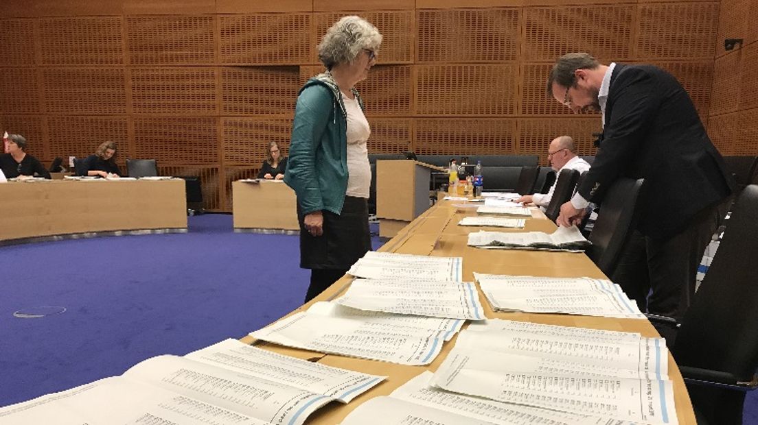 Stemmen worden geteld in Meppel (Rechten: RTV Drenthe / Serge Vinkenvleugel)