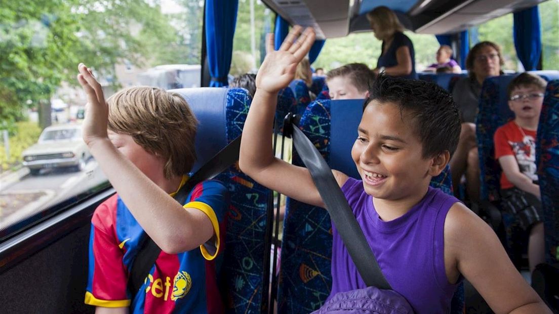 Kinderen op schoolreisje