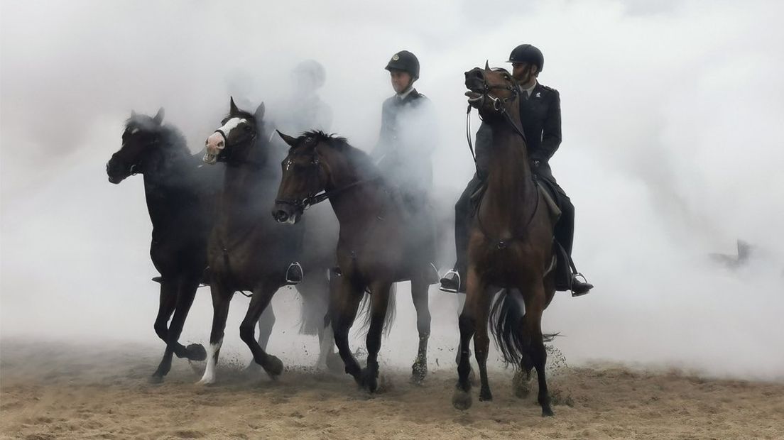 Paarden oefenen voor Prinsjesdag