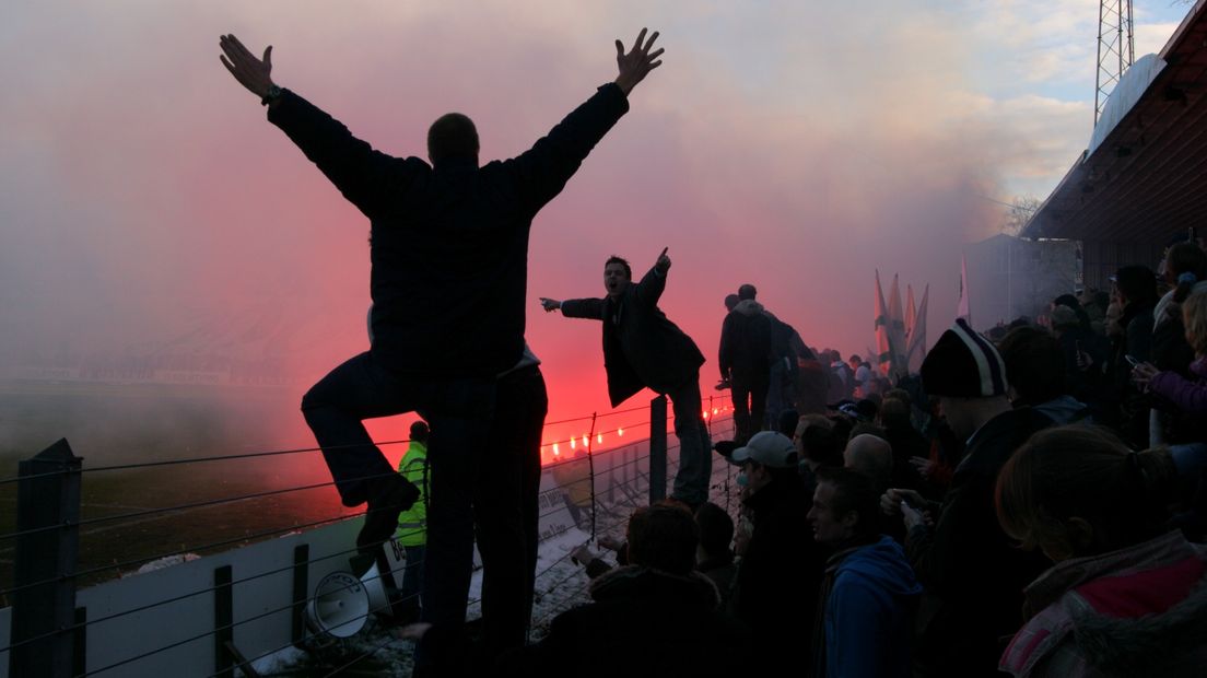 FC Groningen neemt afscheid van het Oosterparkstadion. De laatste competitiewedstrijd werd met 3-0 van NEC gewonnen.