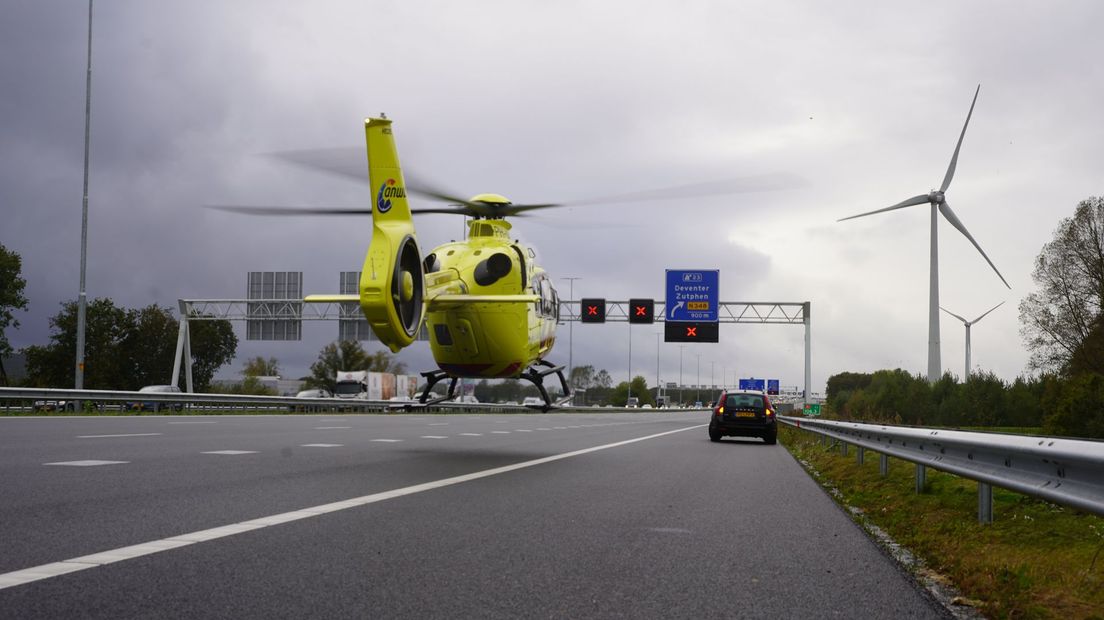 Traumaheli landt op A1