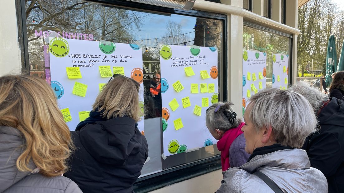 Buurtbewoners kunnen hun opmerkingen en ideeën noteren