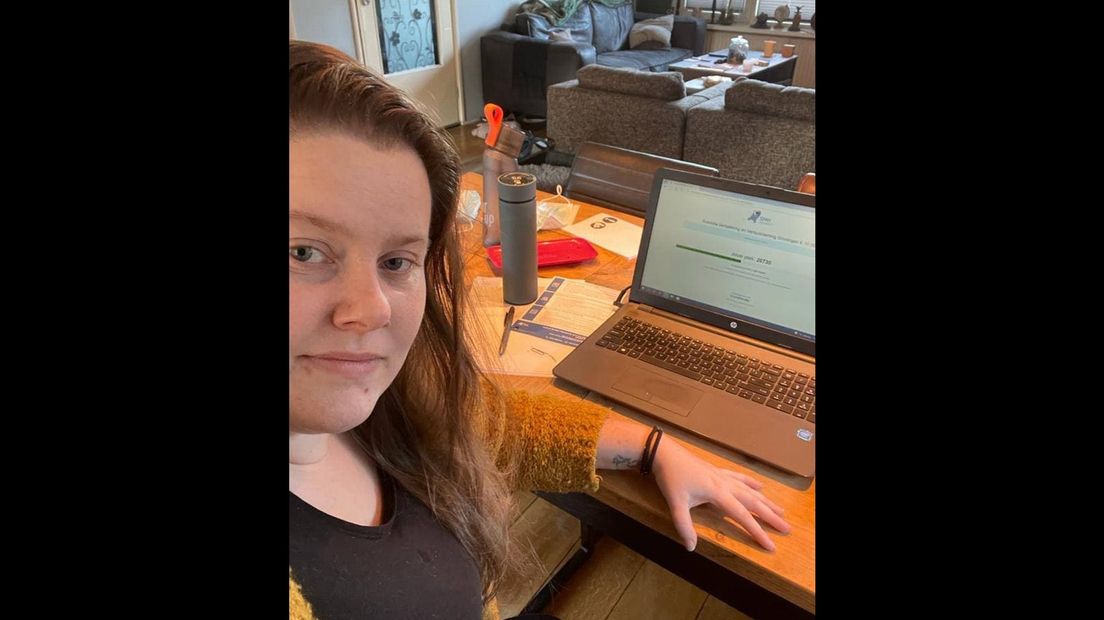 Kim Dunning staat sinds vanochtend 9 uur in de wachtrij