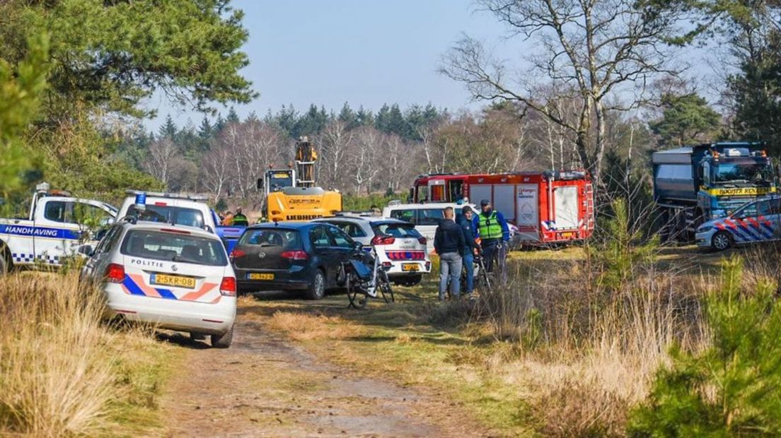 Hulpdiensten waren massaal aanwezig bij de gevonden bom in Wolfheze.