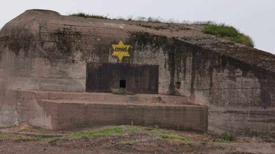 Bunkers in Koudekerke beklad met davidsster covid