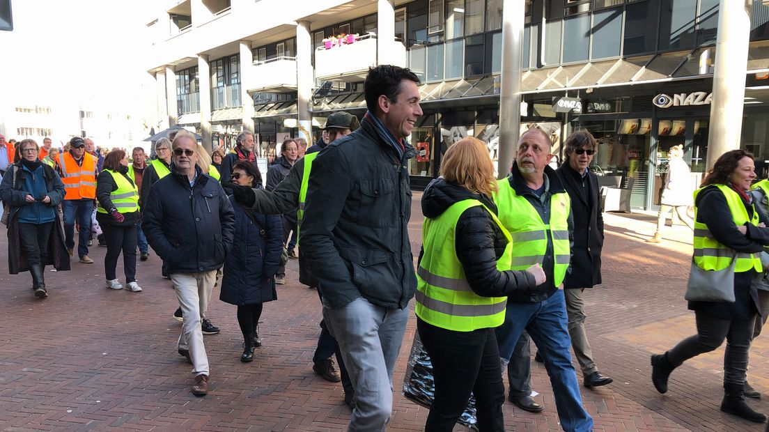 Boze bewoners demonstreerden tegen de nieuwe verkeersmaatregelen